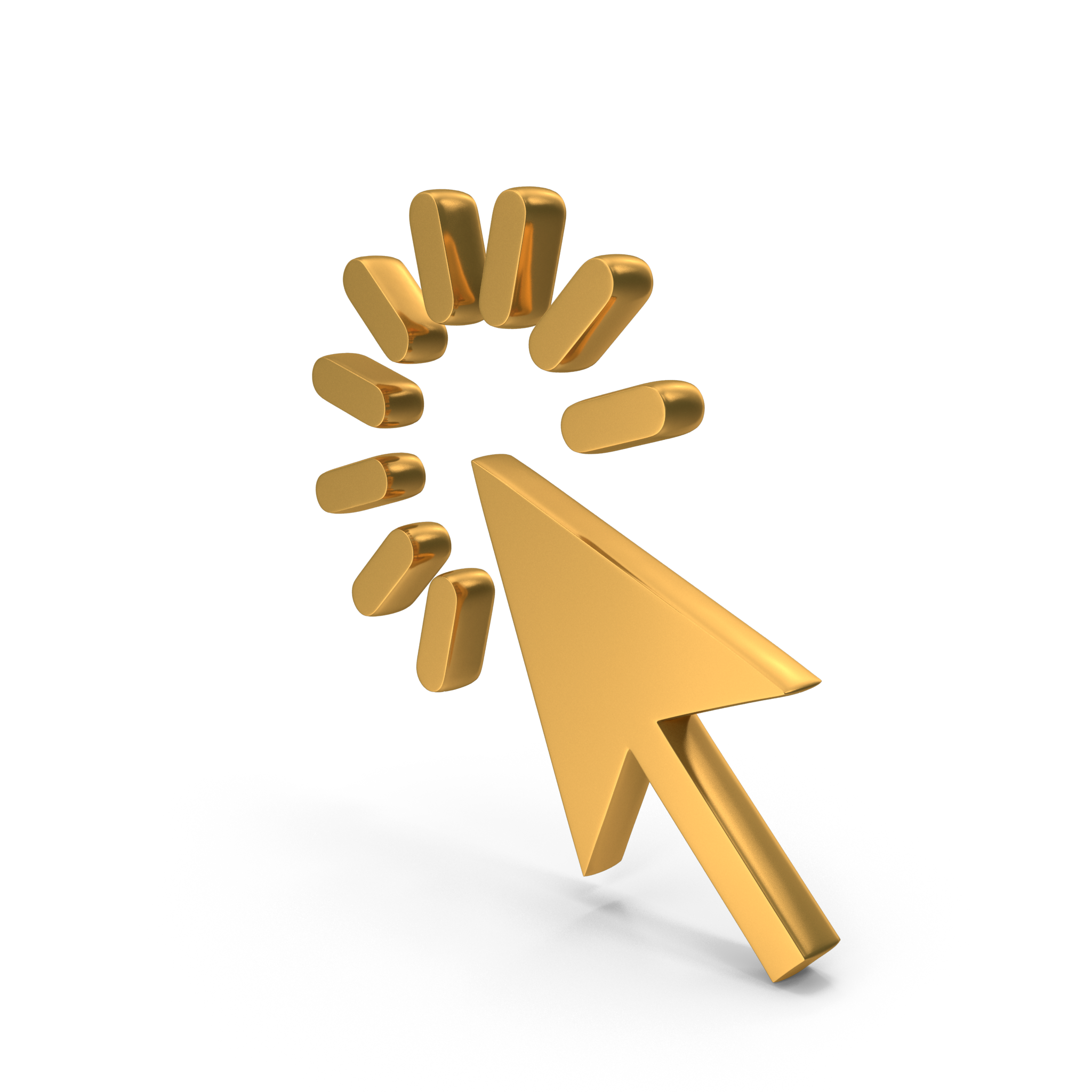 Mouse Cursor Click Arrow Gold.H03.2k
